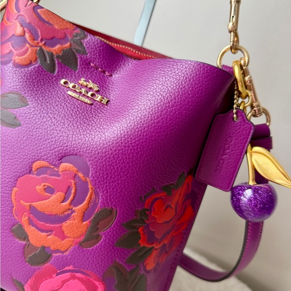 Coach Mollie Bucket 22 With floral print and charm - Picture 3 of 13
